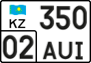 License plate Kazakhstan, Private owners (2012)