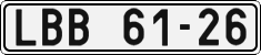 License plate of the Czech Republic, Cars (1960)