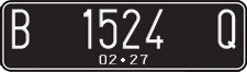 License plate of Indonesia, Regular plates