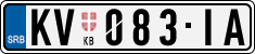 License plate of Serbia, Cars