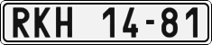 License plate of the Czech Republic, Cars (1960)