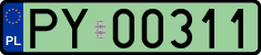 License plates of Poland, Electric vehicles