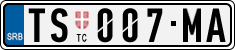 License plate of Serbia, Cars
