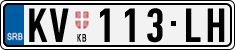 License plate of Serbia, Cars