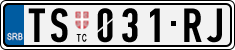 License plate of Serbia, Cars