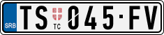 License plate of Serbia, Cars