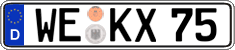 German license plate, Regular plates