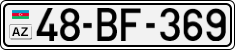 License plate of Azerbaijan, Cars