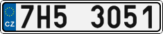 License plate of the Czech Republic, Cars (2001)