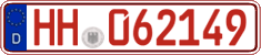 German license plate, Red license plates