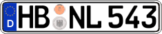 German license plate, Regular plates
