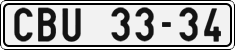 License plate of the Czech Republic, Cars (1960)