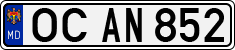 License plate of Moldova, Cars (1992)