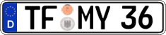 German license plate, Regular plates