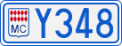 License plate of Monaco, Cars