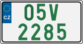 License plate of the Czech Republic, Oldtimers (2001)