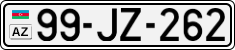 License plate of Azerbaijan, Cars