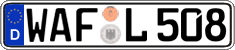 German license plate, Regular plates