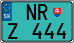 License plate of Slovakia, Special vehicles