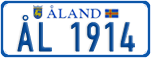 License plate of Åland, Cars (ÅL 12345)
