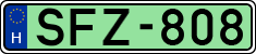 license plates of Hungary, Electric vehicles (1990)