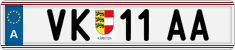 License plate of Austria, Regular plates