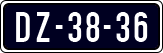 License plate of the Netherlands, Imported oldtimers (cars)