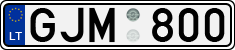 License plate of Lithuania, Cars