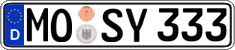 German license plate, Regular plates