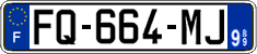 French license plate, SIV (ordinary)