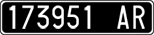 License plate of Italy, Cars (1927 year series)