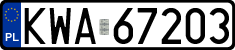 License plates of Poland, Regular car plates