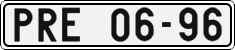 License plate of the Czech Republic, Cars (1960)