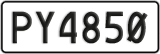 License plate of New Zealand, AB1(234)