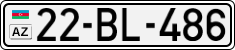 License plate of Azerbaijan, Cars