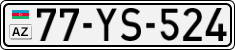 License plate of Azerbaijan, Cars