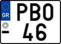 License plate of Greece, Motorcycles