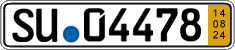 German license plate, Short-term transit plates