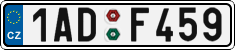 License plate of the Czech Republic, Cars (2001)
