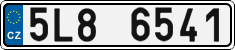 License plate of the Czech Republic, Cars (2001)