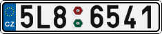 License plate of the Czech Republic, Cars (2001)
