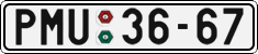 License plate of the Czech Republic, Cars (1960)