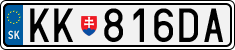 License plate of Slovakia, Cars
