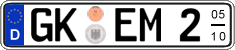 German license plate, Seasonal plates
