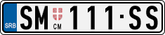 License plate of Serbia, Cars