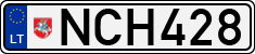 License plate of Lithuania, Cars