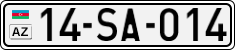 License plate of Azerbaijan, Cars