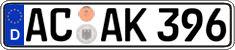 German license plate, Regular plates