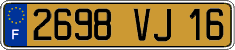 French license plate, FNI