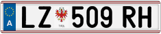 License plate of Austria, Regular plates
